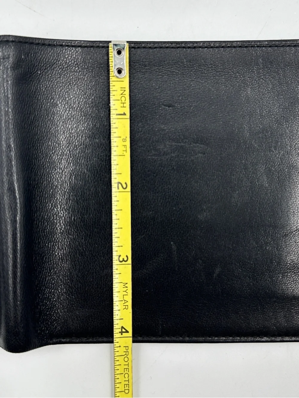 NWT Vintage Abas Lambskin Leather Bifold Wallet Black Credit Card Organizer